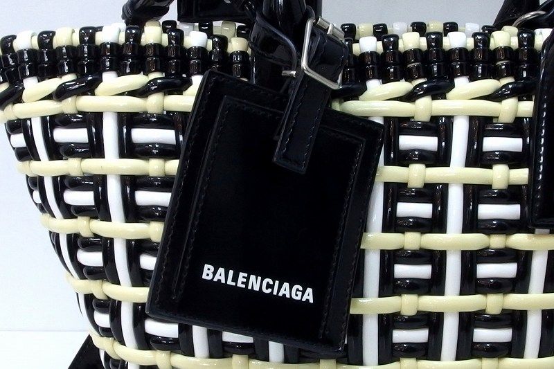 極美品 バレンシアガ　ビストロXS ストラップ付バスケット 671342 BALENCIAGA】バレンシアガ『ビストロXS バスケット』671342