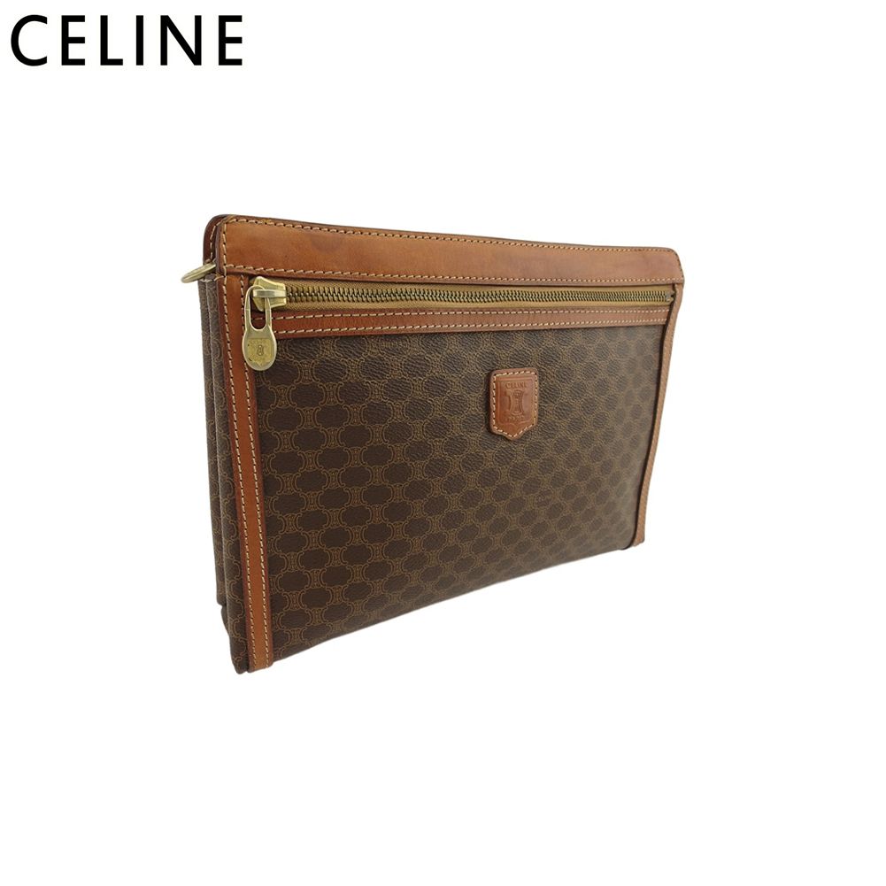 極美品　CELINE クラッチバッグ ベージュ マカダム　トリオンフ　小物入れ 極美品 CELINE クラッチバッグ ベージュ マカダム トリオンフ