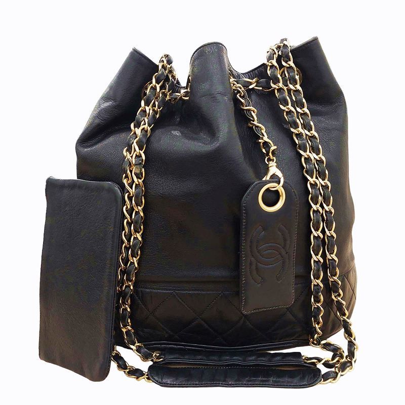 シャネル CHANEL ヴィンテージ 巾着 チェーンショルダーバッグ