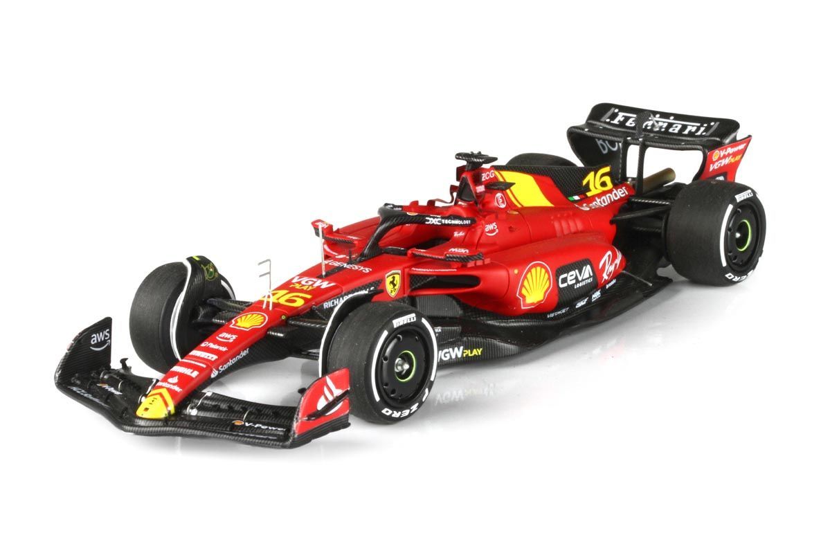 新品 MINICHAMPS×BBR 1/18 フェラーリ SF-23 シャルル･ルクレール イタリアGP 2023 完成品ダイキャストミニカー PBBR231876 [佐川急便]