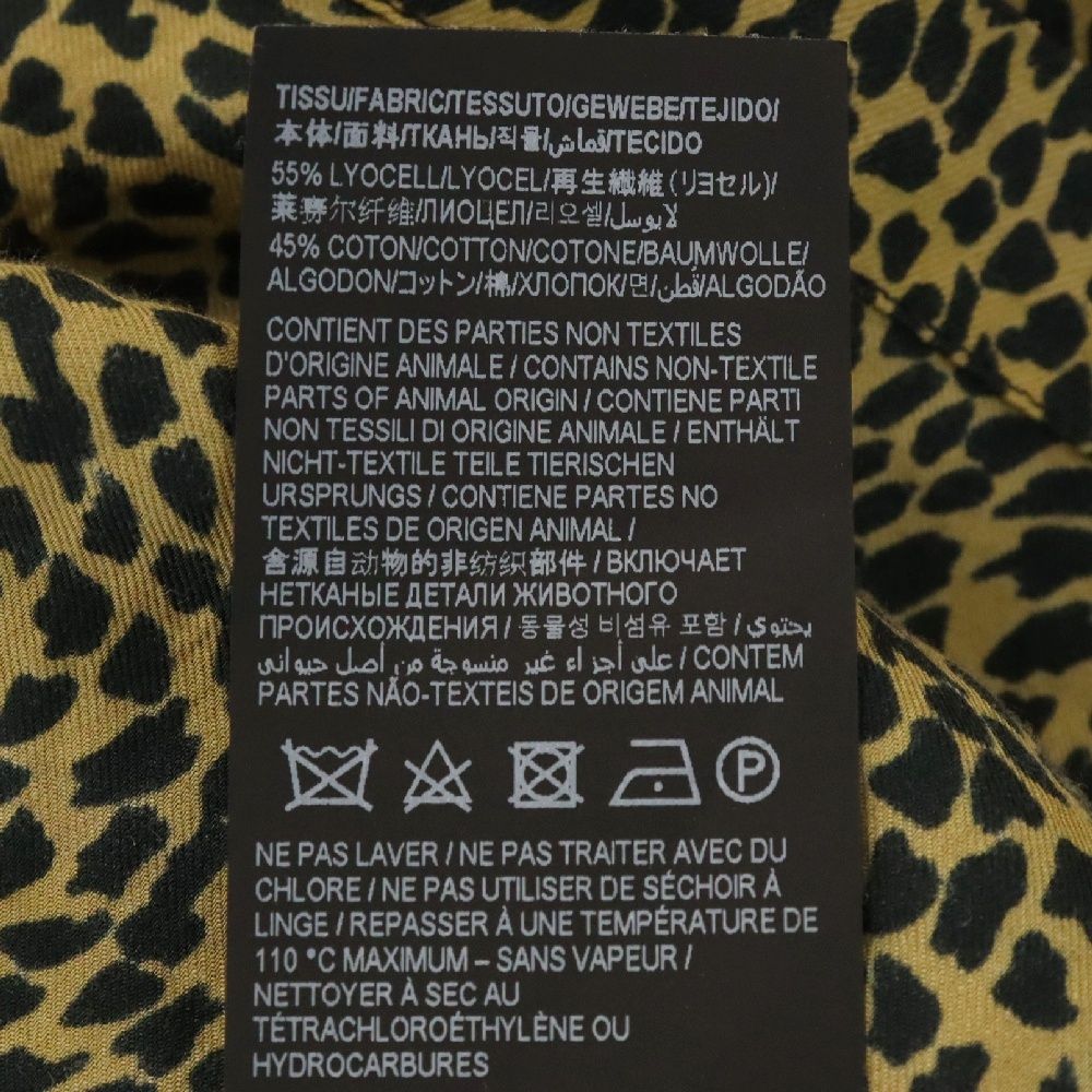 SAINT LAURENT PARIS (サンローランパリ) レオパード柄 オープンカラー