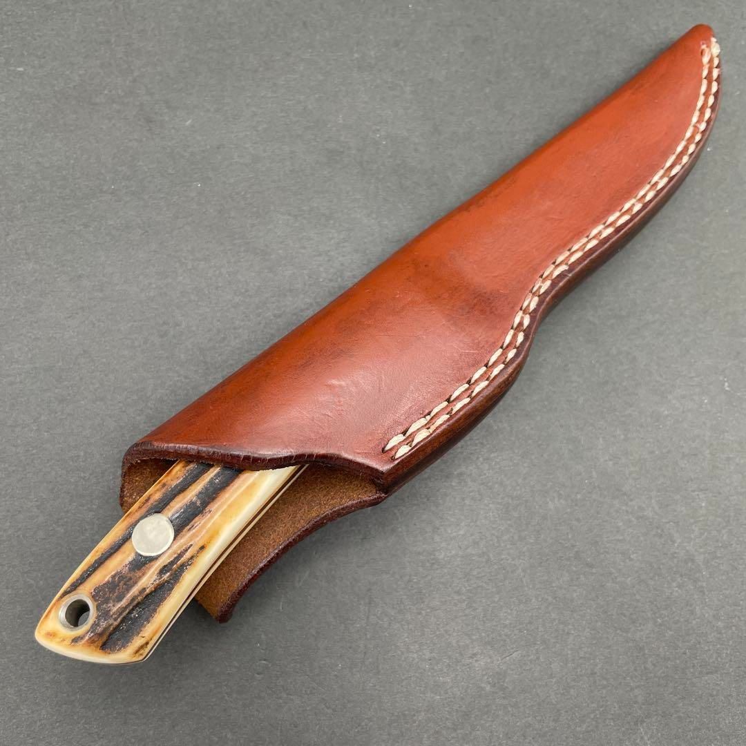 MZ CRAFT 鹿角スタッグハンドル 215mm シースナイフ シース付き 今井誠