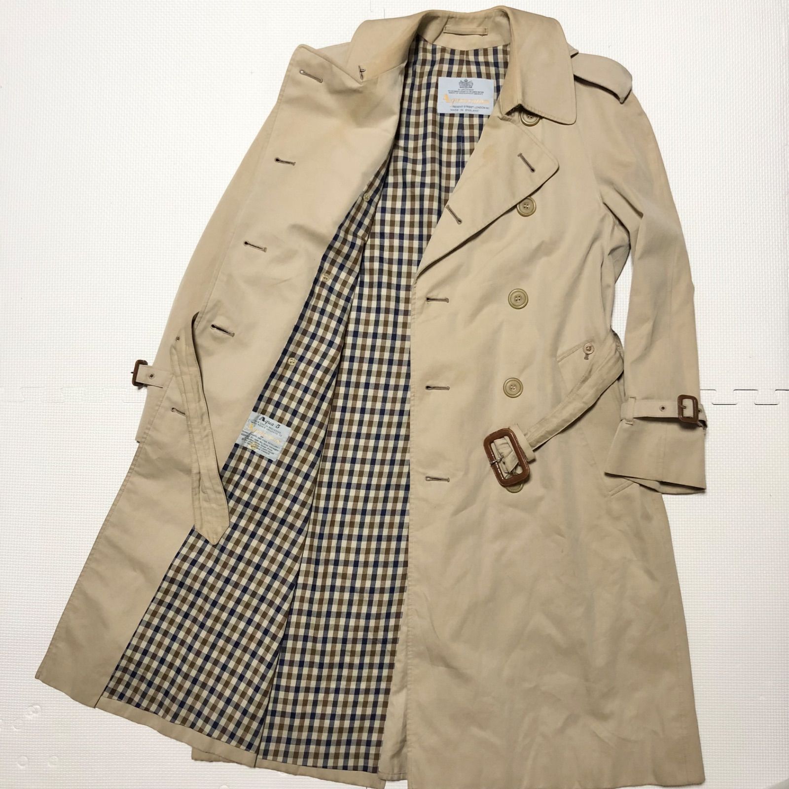 Aquascutum アクアスキュータム Aqua5 アクア5 ダブルトレンチコート