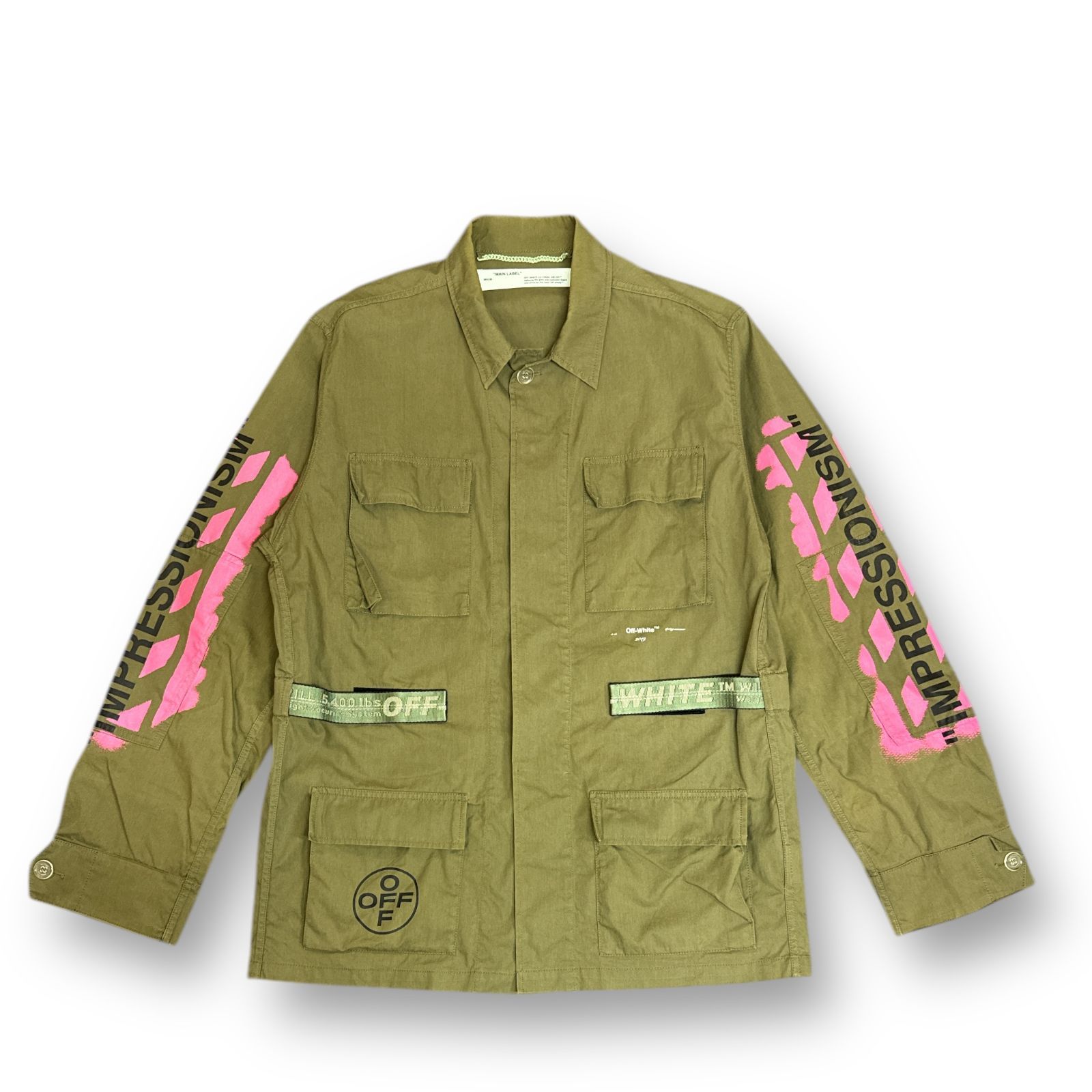 off-white アロー　ミリタリージャケット 国内正規 OFF-WHITE FIELD ARROW PRINTED JACKET アロープリント