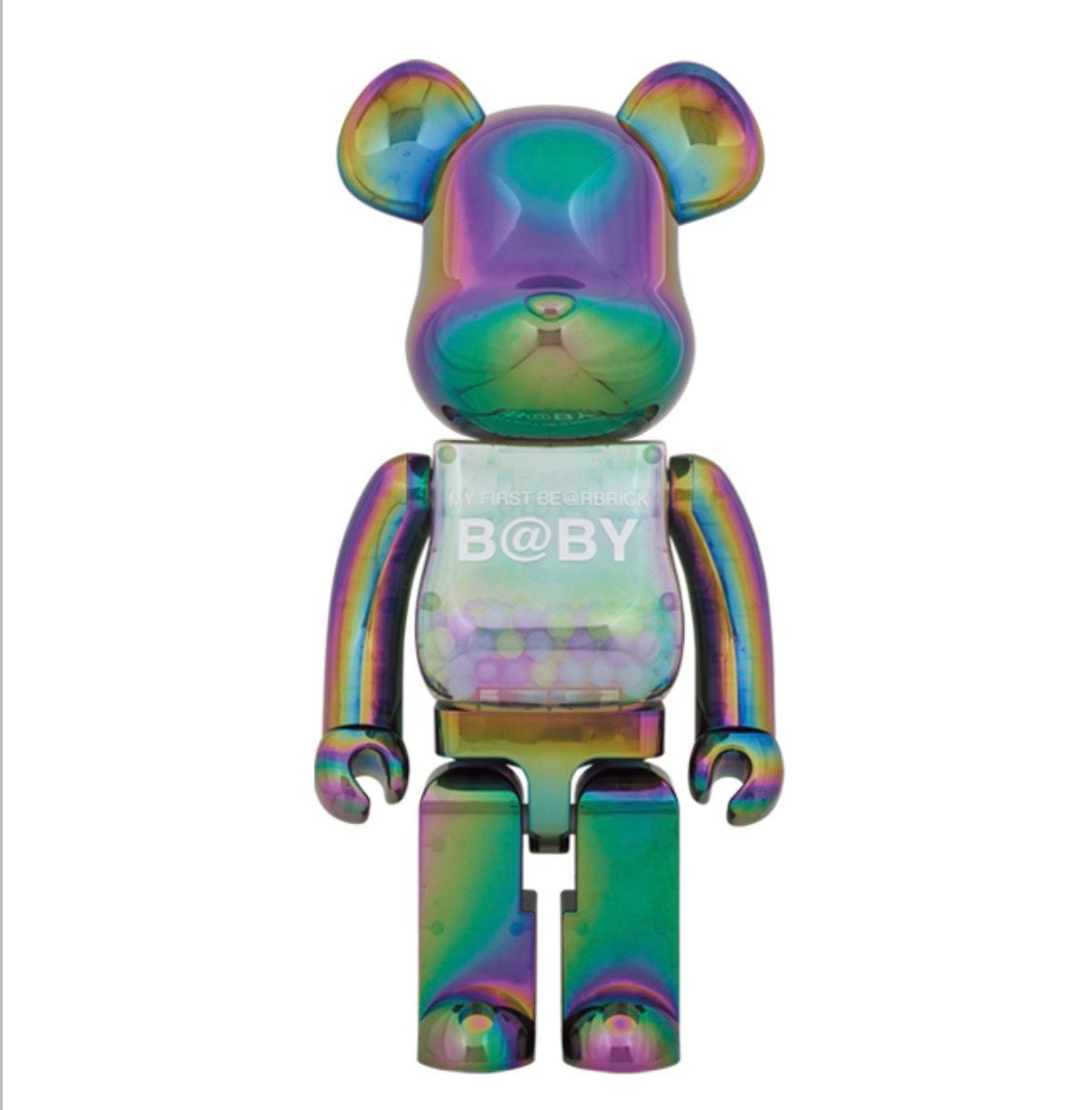 MEDICOM TOY BE@RBRICK MY FIRST B@BY CLEAR BLACK CHROME Ver