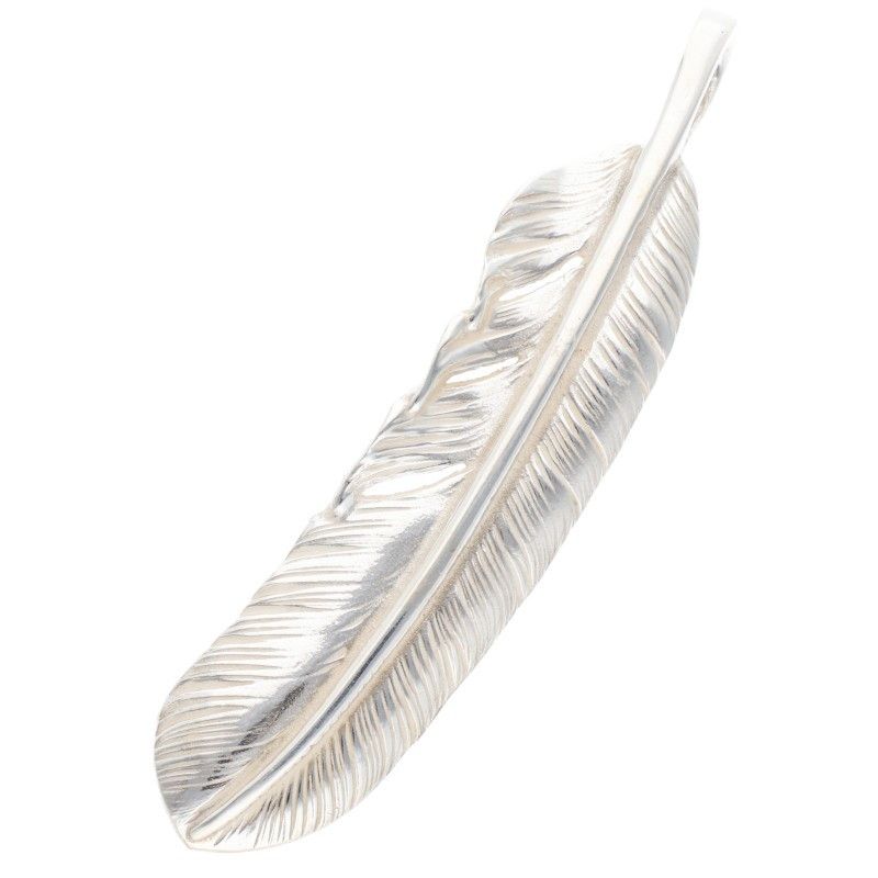 ゴローズ プレーン特大フェザー 右向き ネックレストップ メンズ 特大