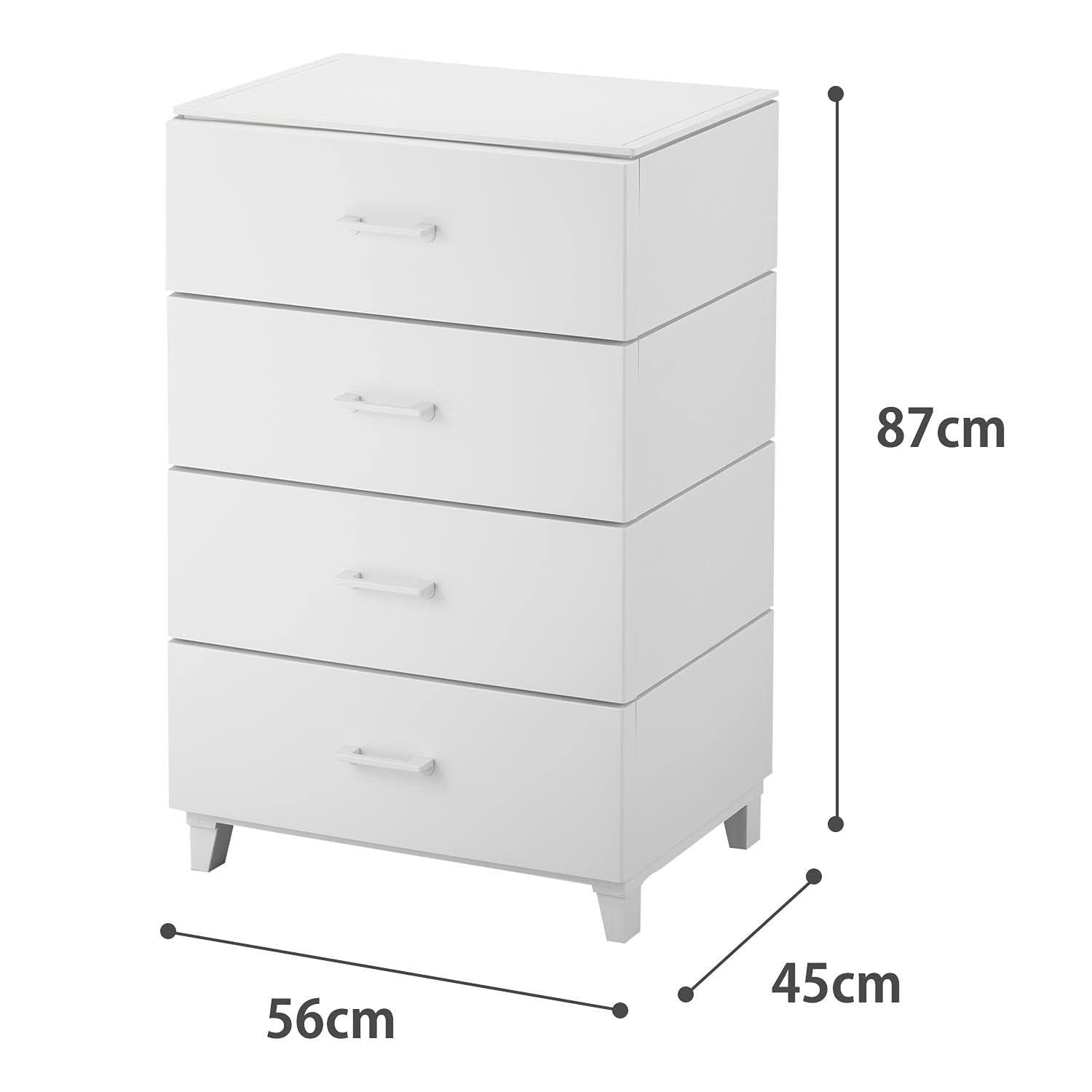 幅56×奥行45×高さ87cm チェスト4段