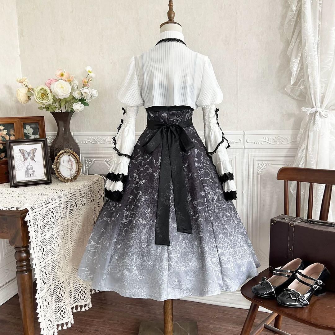 【ゴシックロリータ】クラシカルレース×ロングワンピとブラウスの2点セット 新品未使用【ゴシックロリータ】クラシカルレース×ロングワンピ