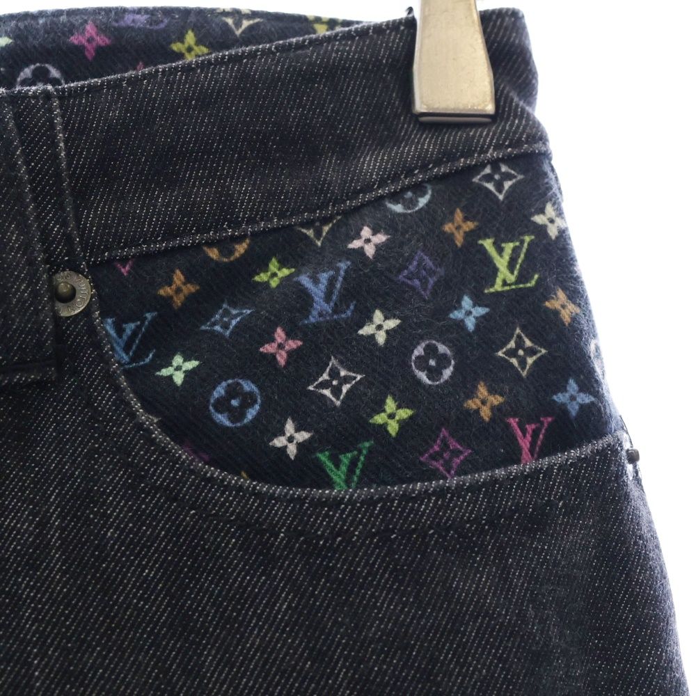 【極美品】LOUIS VUITTON ルイヴィトン　モノグラム　切り替えデニム 極美品 希少 廃盤】LOUIS VUITTON ルイヴィトン モノグラム