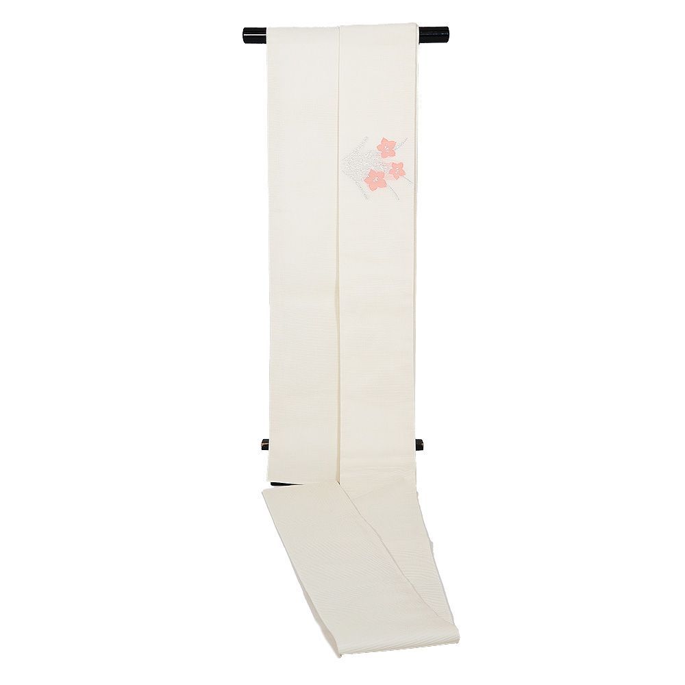 未使用品 開き名古屋帯 博多織 絽 夏 夏帯 クリーム 長さ3m64cm 正絹 未使用品 開き名古屋帯 博多織 絽 夏 夏帯 クリーム 長さ3m64cm 正絹