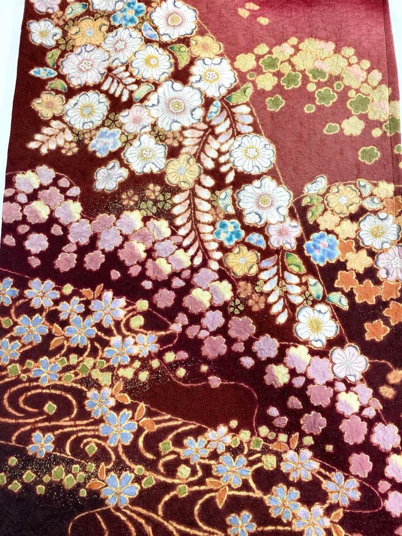 振袖 豪華 金通し 金彩 辻が花 身丈167cm 撥水加工済 - メルカリ