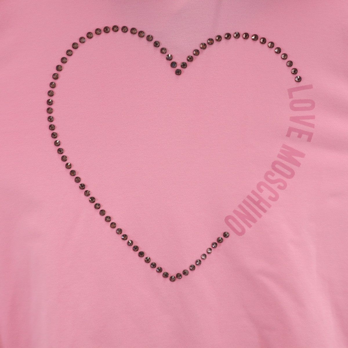 古着 LOVEMOSCHINO ラブモスキーノ ハート ラインストーン 長袖 スウェットパーカー 40 ピンク レディース LOVEMOSCHINO ラブモスキーノ ハート ラインストーン 長袖 スウェット