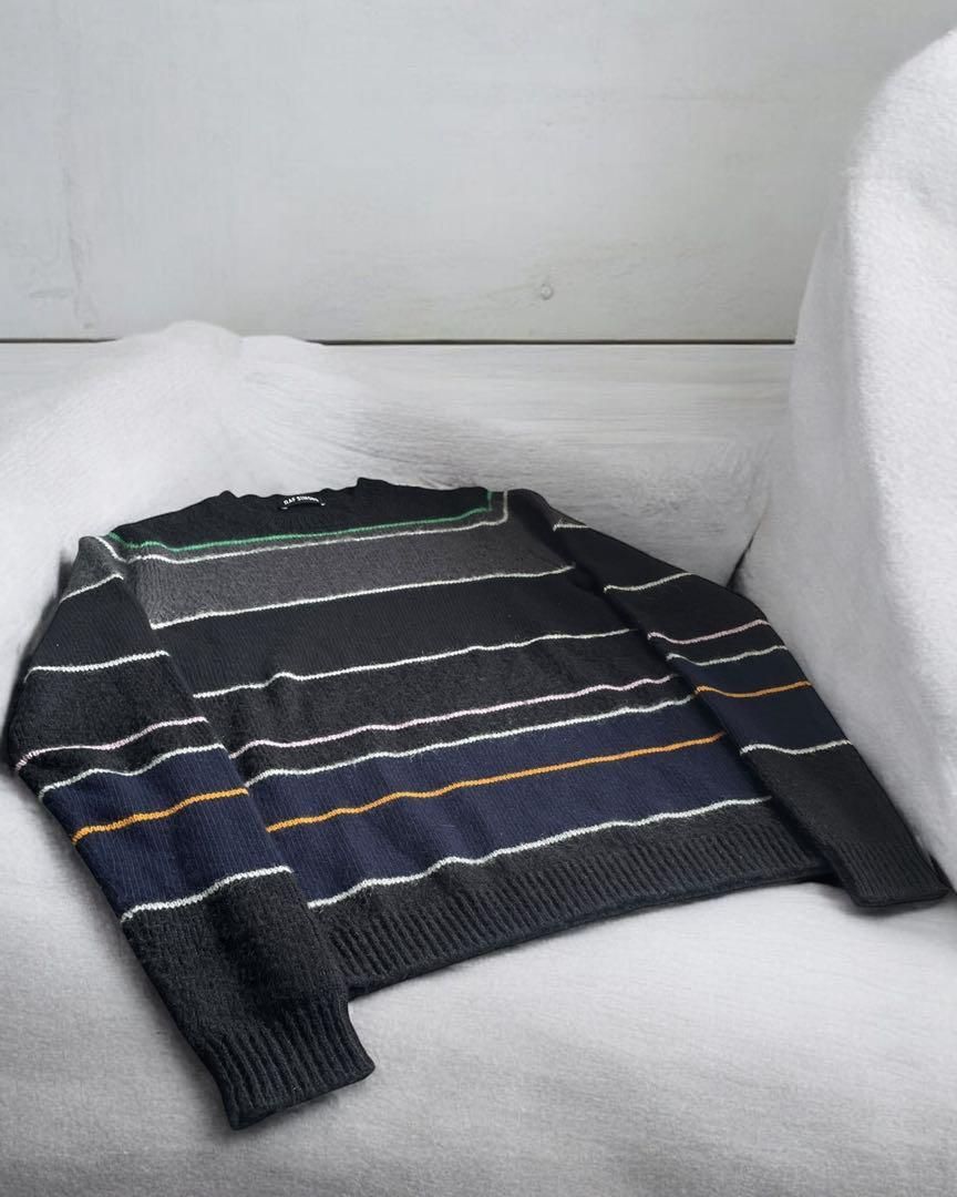 AW13 Raf Simons Striped Mohair Punk Knit Raf simons striped