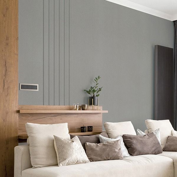 2.5m巻 リメイクシート 壁紙 シール 無地 ペールダークグレー WL-1904