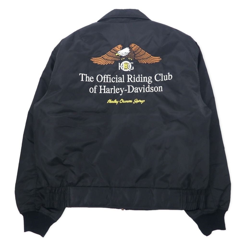 HARLEY DAVIDSON ( HOG ) フライトジャケット ボンバー Vtg Harley Davidson Harley Owners Group HOG Satin Bomber