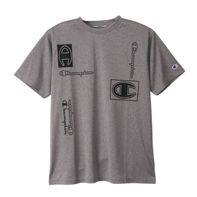 HANES ヘインズ SHORT SLEEVE T-S チャコール Lサイズ C3-XS308 80 | スポーツ 運動 服 衣類 ウエア ウェア トップス ショートスリーブ Tシャツ 半袖 着心地 デザイン 防臭 速乾性 UVカット 機能性 ブラン