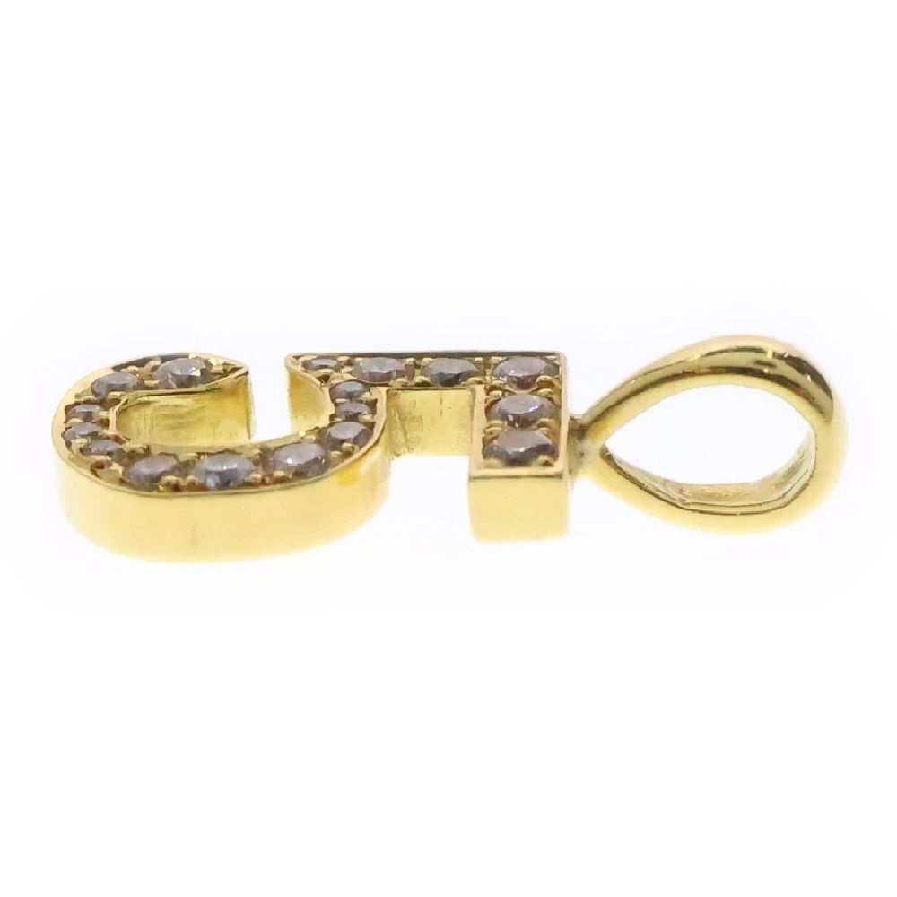 美品　EYEFUNNY　NO.5　18KWG ｗ ダイヤモンド　ペンダントトップ EYEFUNNY (アイファニー) K18YG No.5 ダイヤモンド ペンダントトップ