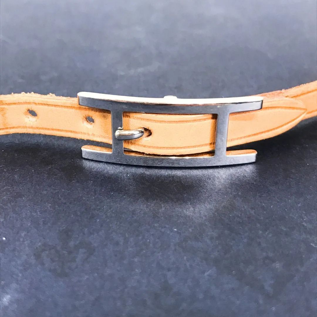 HERMES エルメス ブレスレット チョーカー レザー ブラウン