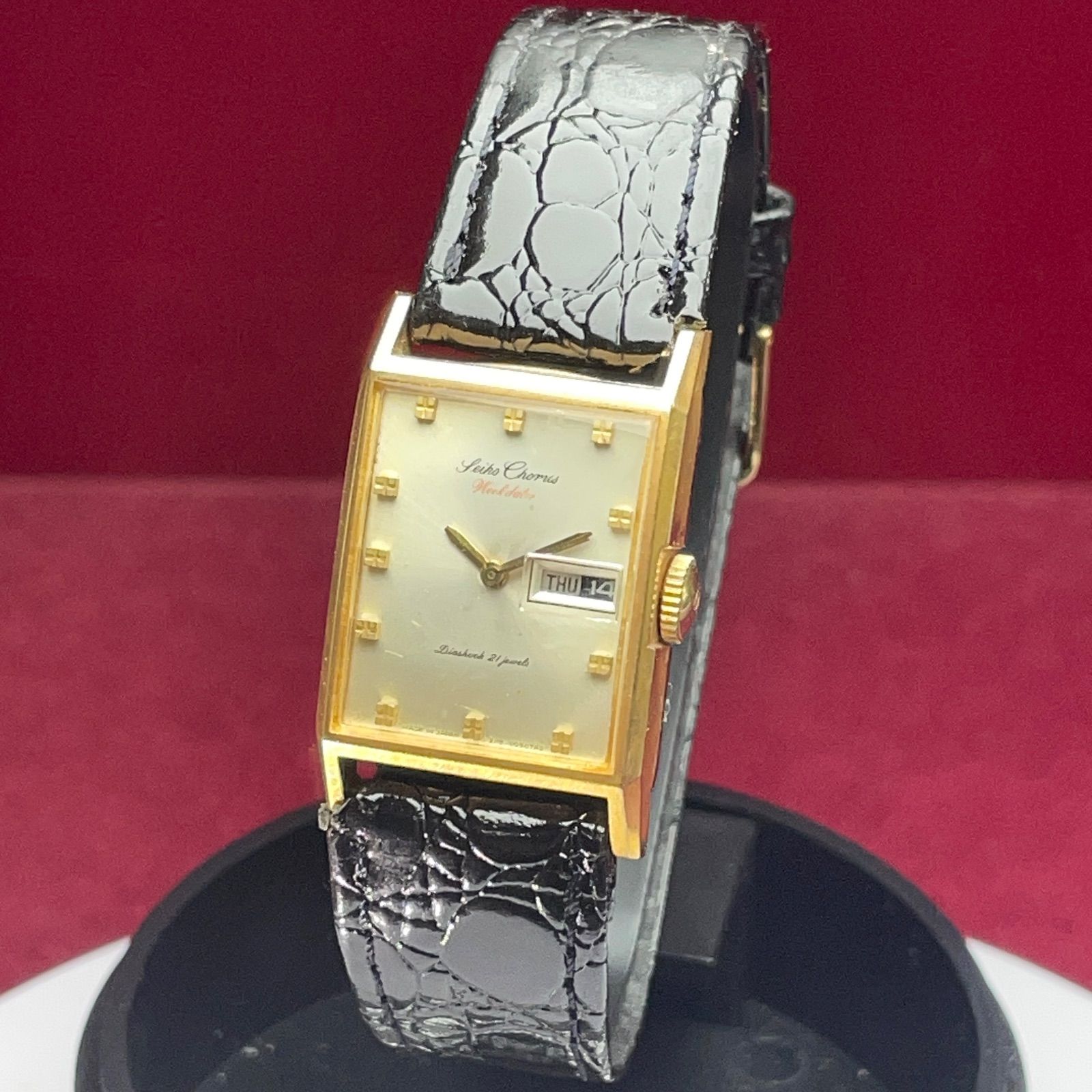 デッドストック Seiko Chorus weekdater 手巻 日本製 ヴィンテージ アンティーク 稼働品 セイコー 1964年製 腕時計