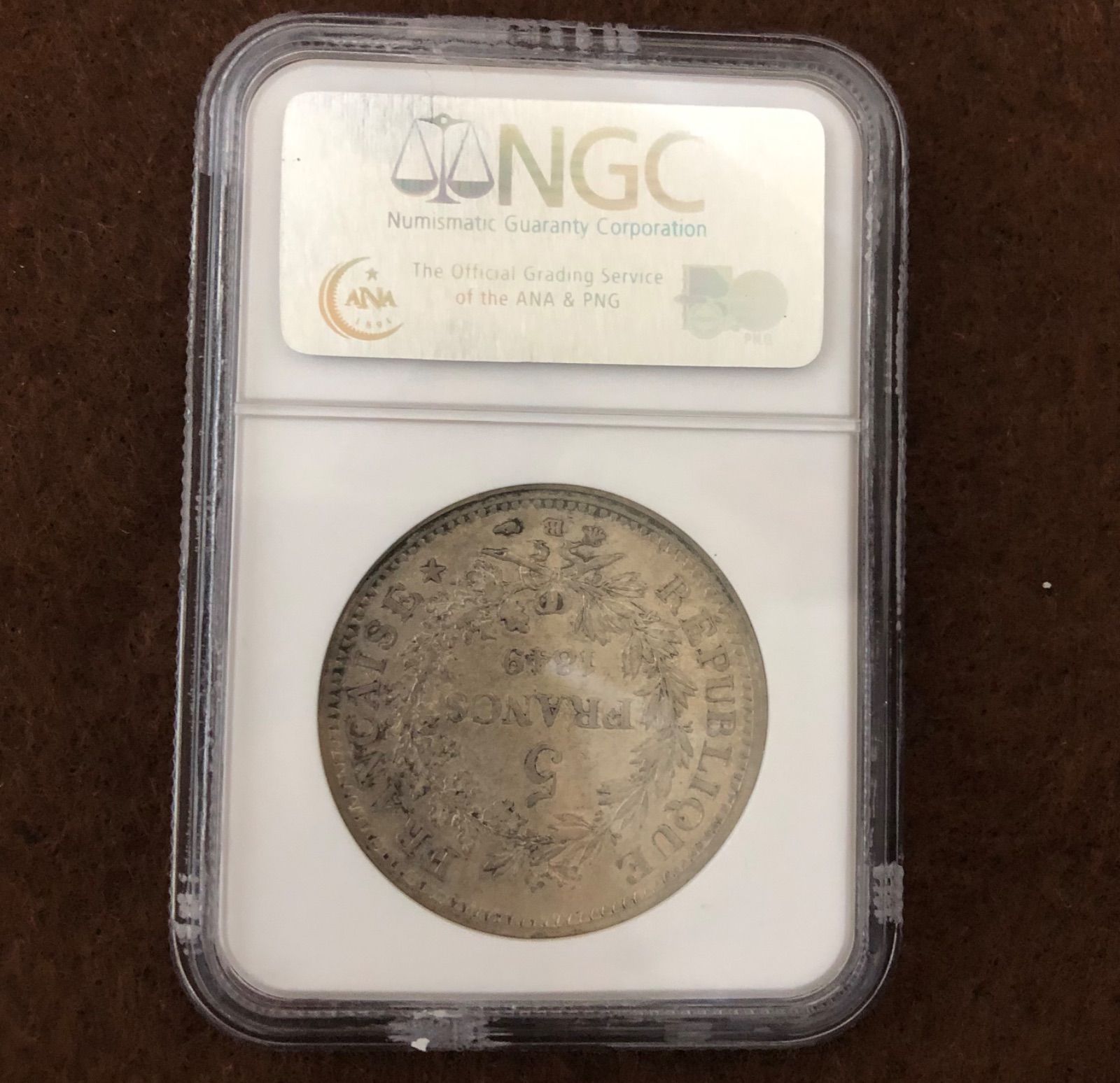 NGC 1849年 ヘラクレスと女神たち 5フラン 銀貨 第二共和政フランス - メルカリ