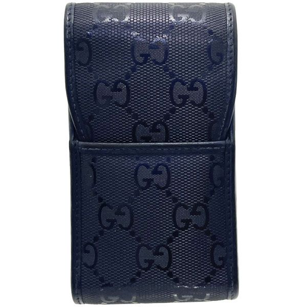 グッチ タバコケース GGインプリメ シガレットケース PVC レザー 革 ネイビー系 紺 181716 GUCCI たばこケース 煙草入れ たばこ入れ アイコスケース iQOSケース ブランド小物