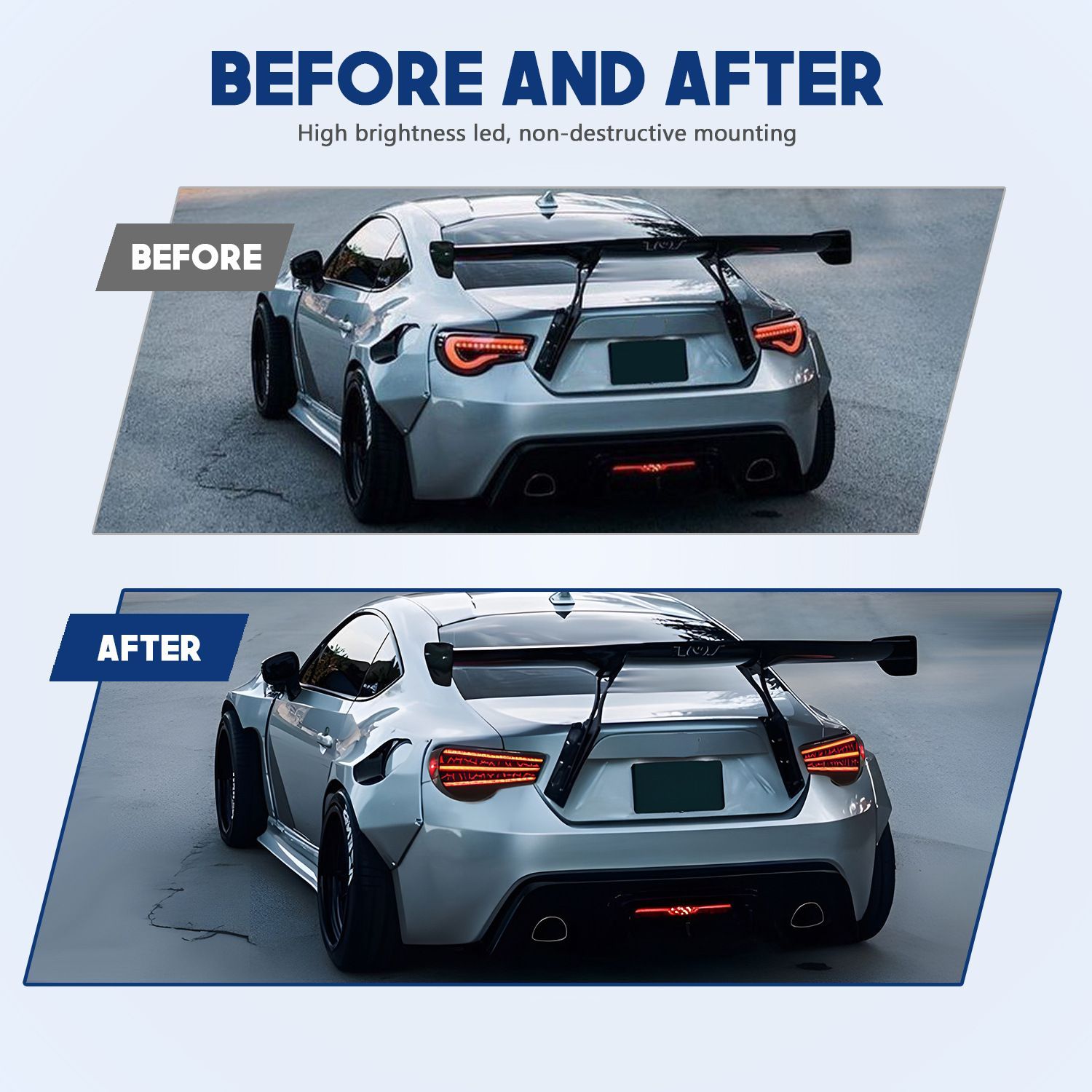 30日間返品交換可能！ トヨタ 86 スバル BRZ 用 RGB流光転向LED尾灯ユニット 意外性のある