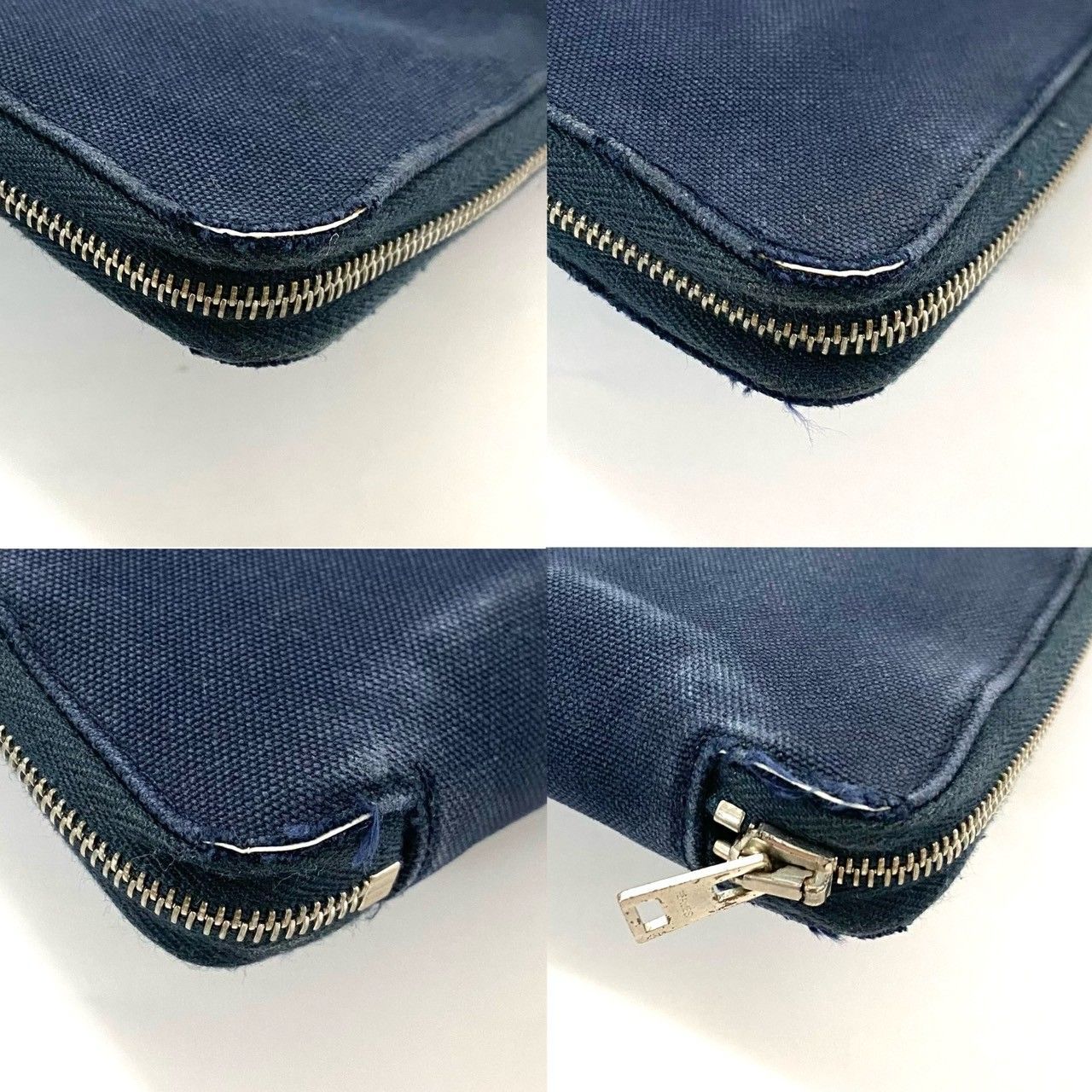 美品　エルメス　エールラインラウンドジップポーチ 美品 エルメス エールラインラウンドジップポーチ