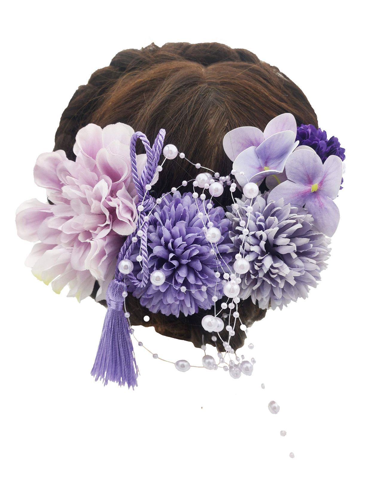 結婚式 成人式 卒業式 和装 ヘッドドレス 振袖 ウェディング 袴 ヘアアクせサリー 着物 花クリップ 浴衣 レディース 髪飾り全九色 七五三 JZOON 7点セット
