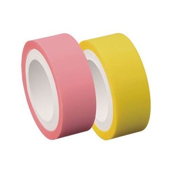 まとめ ヤマト メモック ロールテープフィルムタイプ つめかえ用 15mm幅 パステルピンク＆ イエロー RF-15H-6EN 1パック 2巻 ×50セット