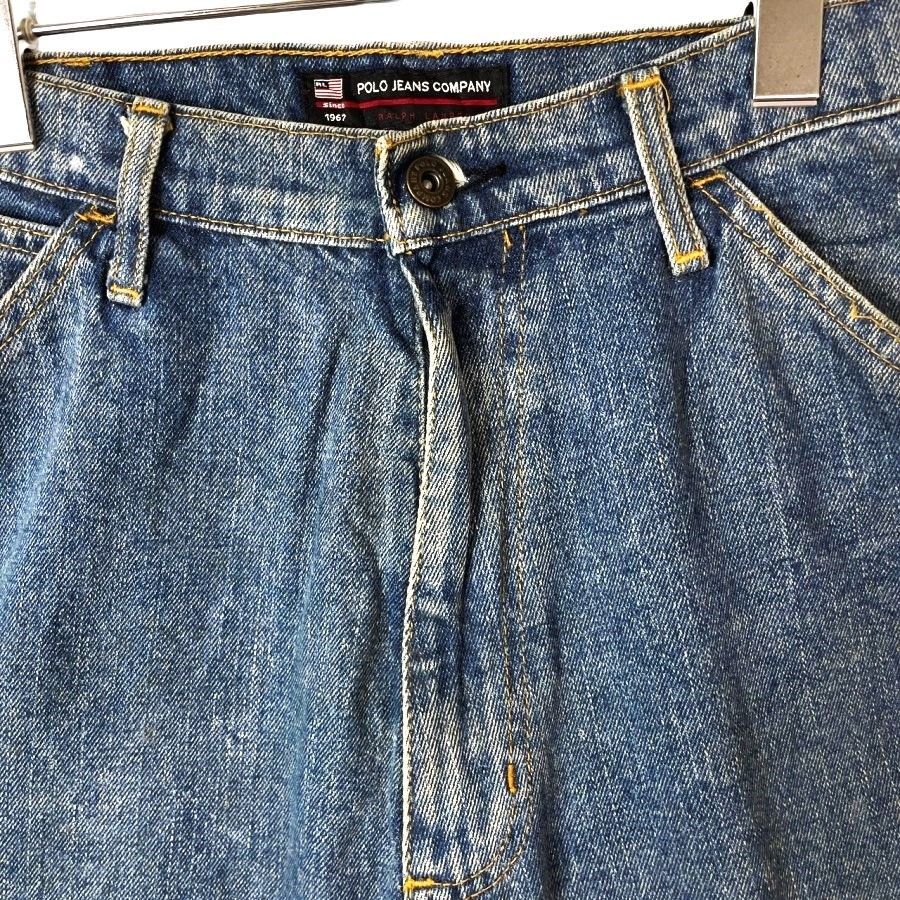 【美品】ポロラルフローレン　フレンチペインターワークパンツ　ブルー　34 ポロジーンズラルフローレンPolo Jeans Ralph laurenデニム