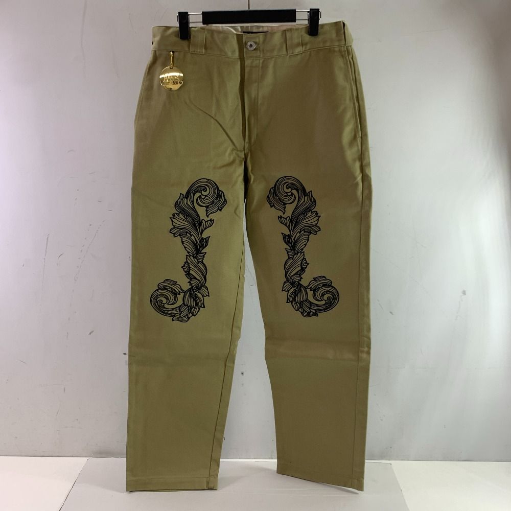 04w4960▽ Dickies × MATIN AVENIR ワークパンツリーフ 244M40MA01ベージュ ディッキーズｘマタンアヴニール チノパン Lサイズ 八王子店