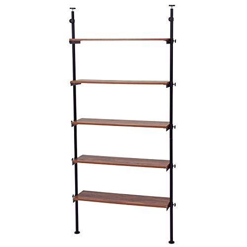 萩原(Hagihara) オープンシェルフ ラック 突っ張り 【木目調棚】 5段  