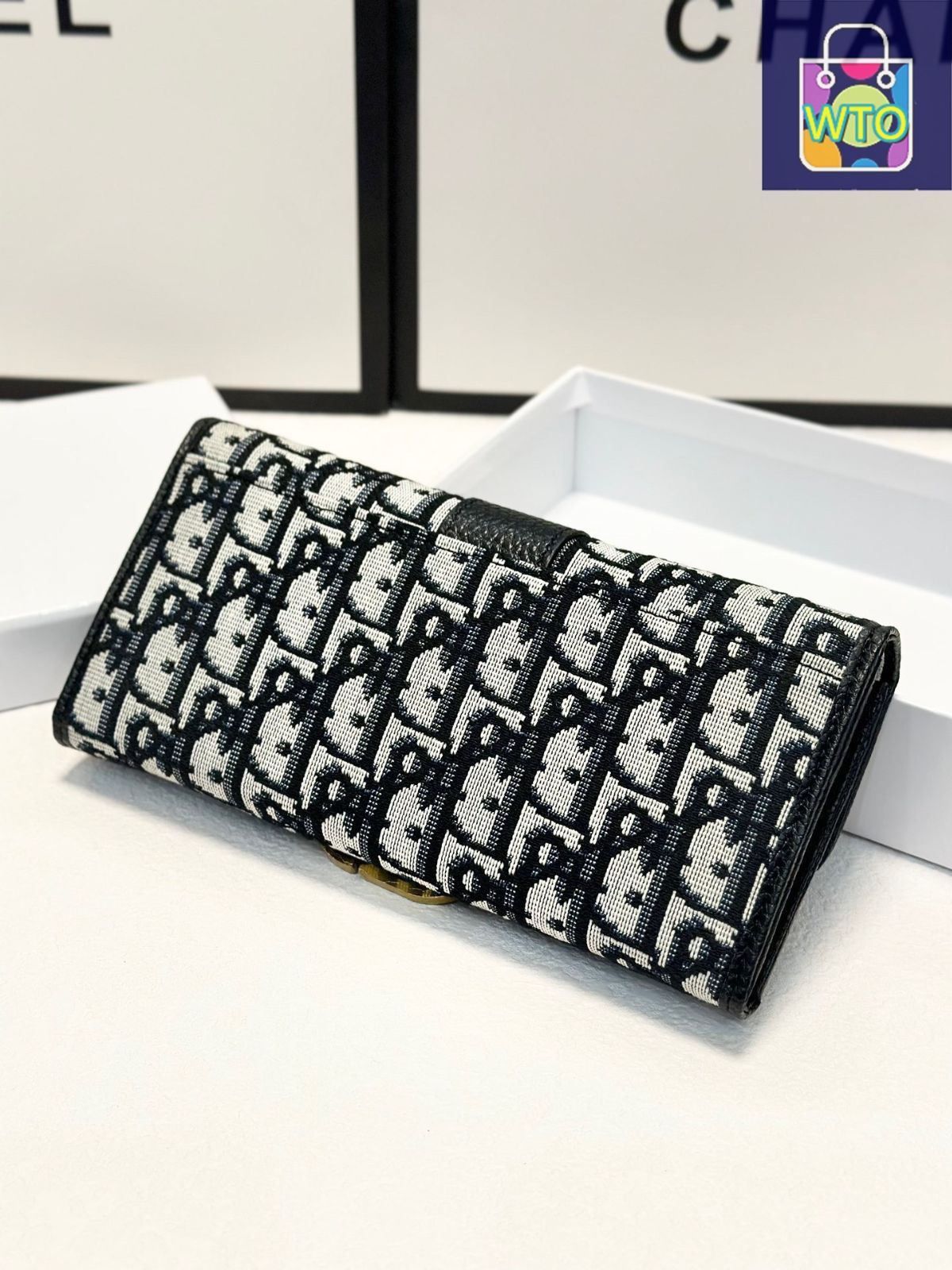 今日特価】Dior ディオール レディースウォレット 布と頭層牛皮