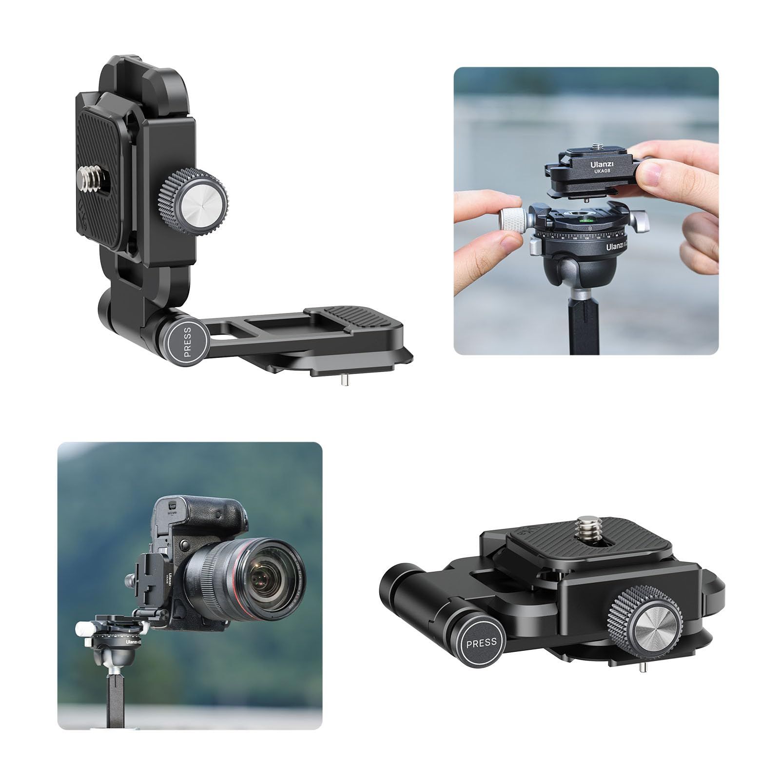 Ulanzi UKA用カメラ用L型クイックリリース アルカプレートに対応 L型