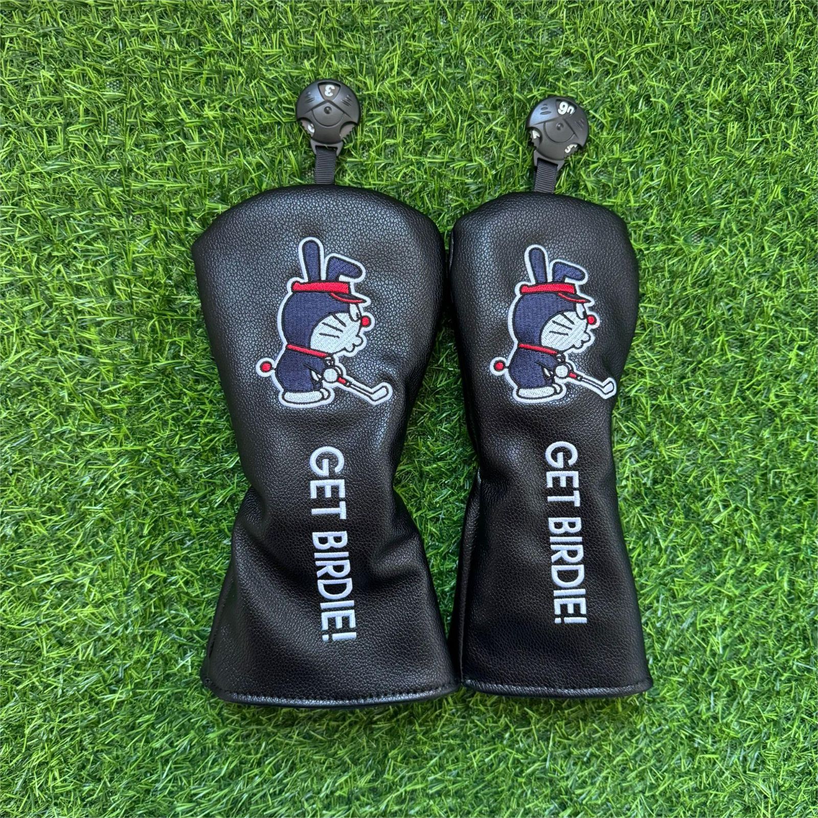 新品】2点セット GOLF ドラえもん ゴルフ クラブ ヘッドカバー
