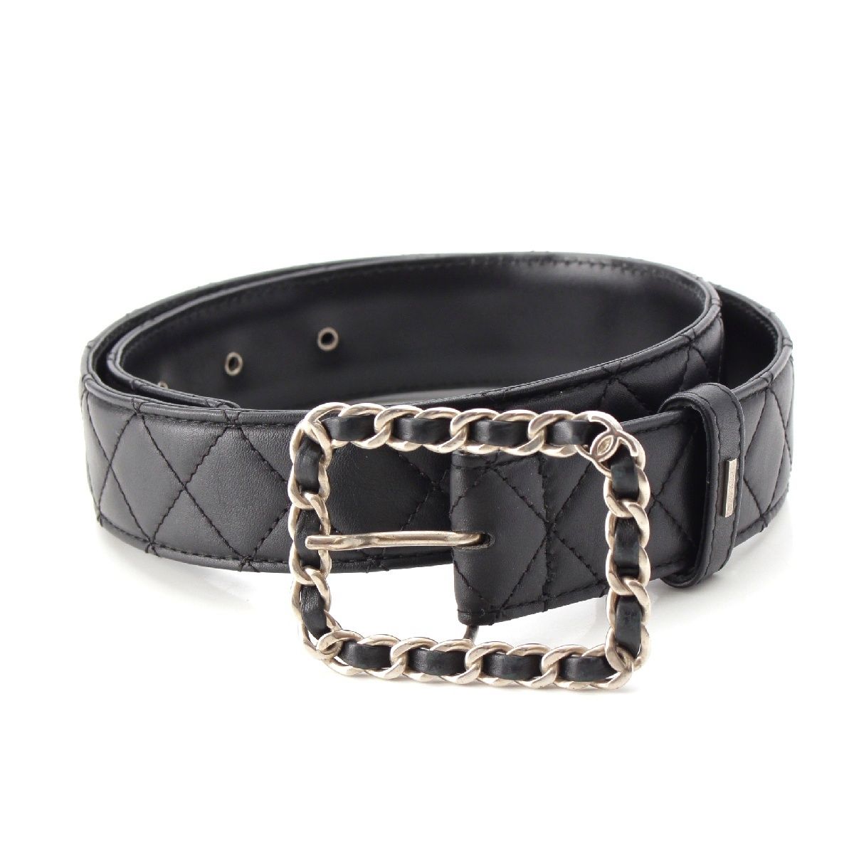 【CHANEL】マトラッセ　レザーベルト　ベルト CHANEL シャネル ココマーク レザー ベルト マトラッセ