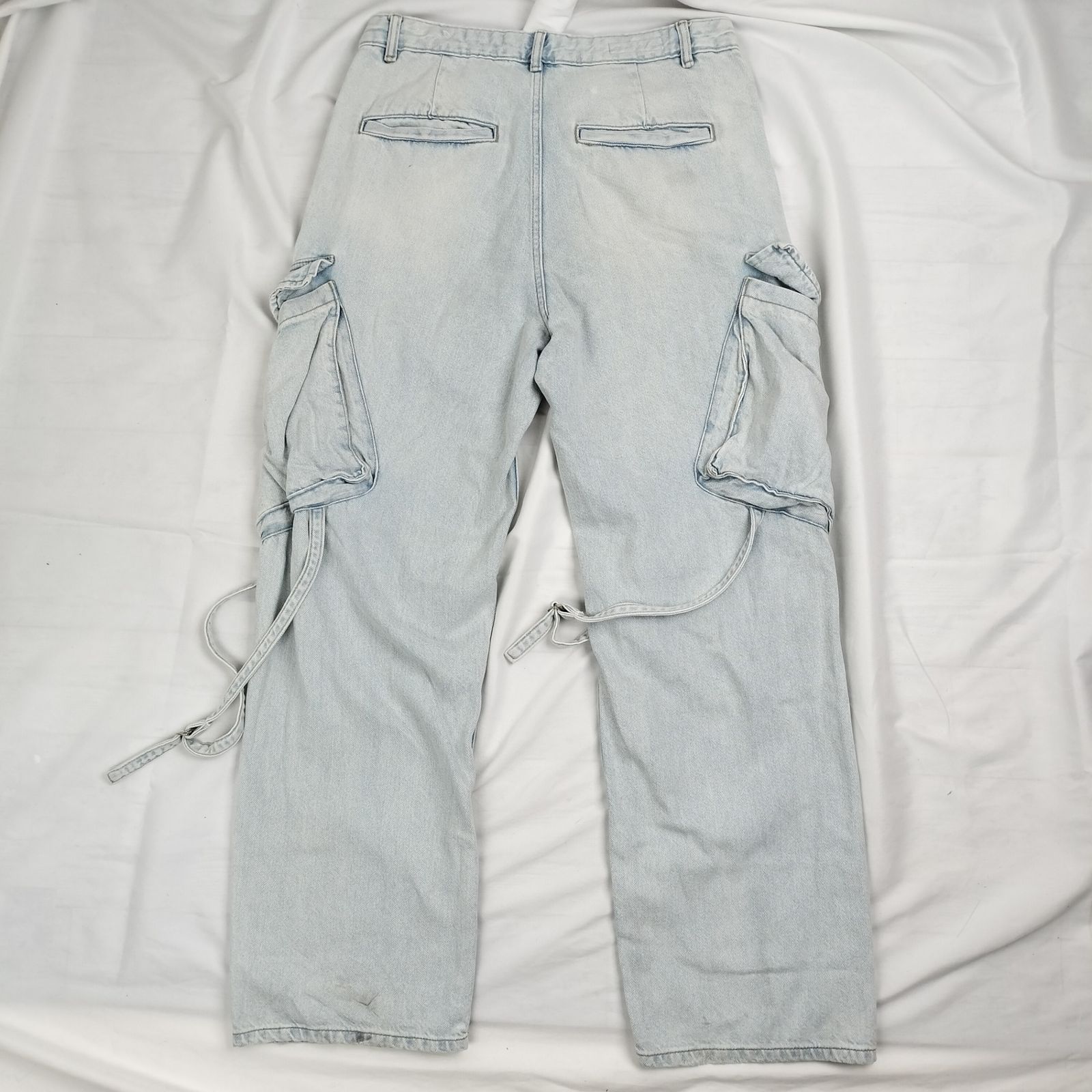 軽快な機能美✨】 ZARA デニムカーゴパンツ ポケットディテール