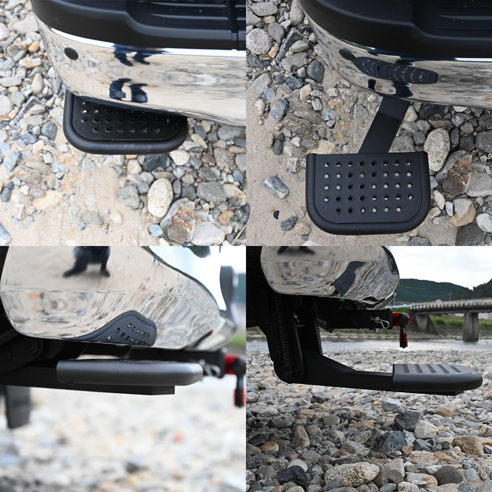 ハイラックス レボ GUN125 前期 後期 Z X Z Black Rally Edition 収納タイプ リアステップ ブラック バックステップ T-STEP カスタム ドレスアップ ハイラックスレボ リア ステップ ベッドステップ FFCRYSTALESIA_COM