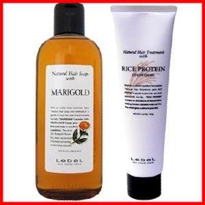 新着商品 140g ライスプロテイン - 240ml セット マリーゴールド ナチュラルヘアソープ ルベル