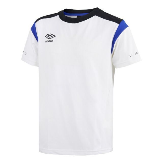 umbro アンブロ 半袖プラクティスシャツ ホワイト 130 UUJVJA55 WHT | スポーツ スポーツ用品 運動 服 衣類 ウエア トップス シャツ 半袖 速乾性 UVカット 吸汗 着心地 快適 ロゴ 機能性 サッカー フ