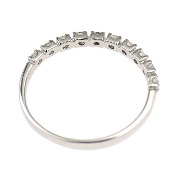 K10WG ダイヤモンド リング 0.20ct ハーフエタニティ