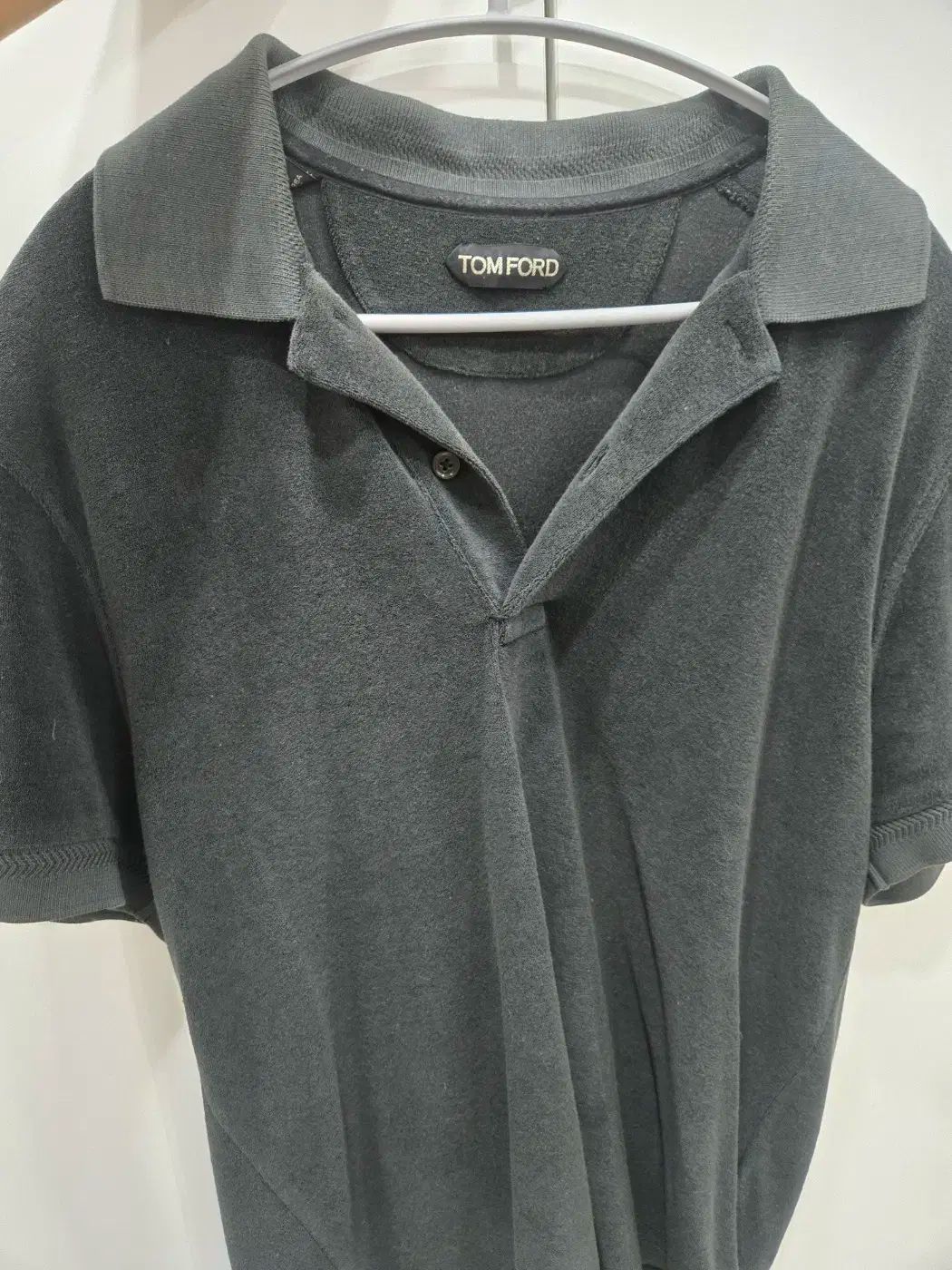 TOM FORD トムフォード ベロア ポロTシャツ 黒 50