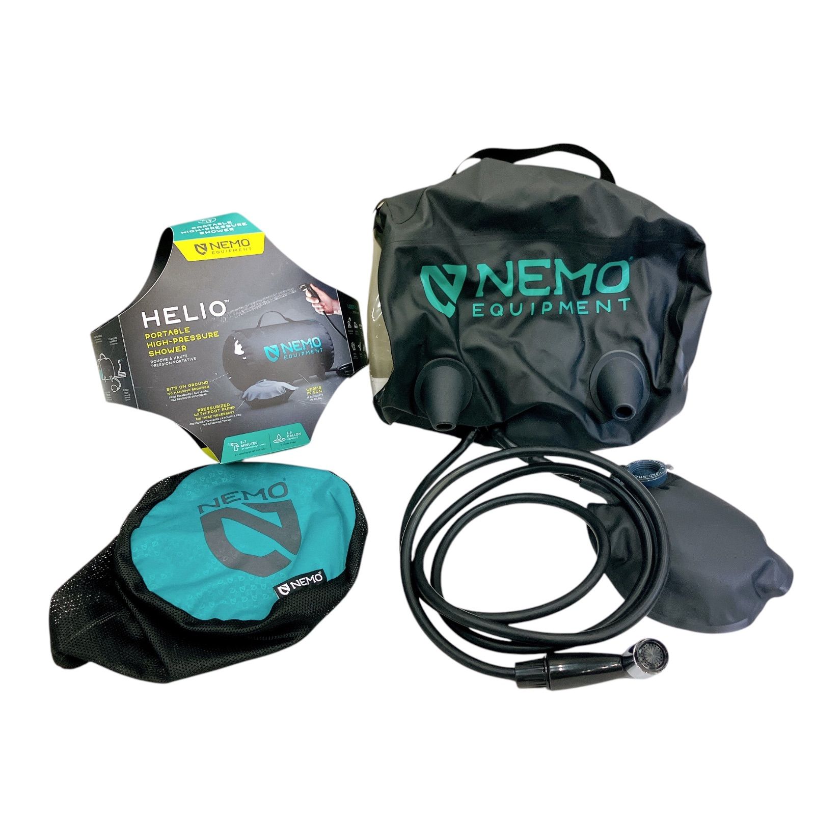 Nemo ニーモ Helio Portable Pressure Camp Shower ポータブルシャワー 海外製 アウトドア キャンプ 水遊び 防災 災害時 シャワー