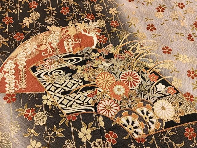 平和屋着物□訪問着 駒刺繍 枝垂れ桜 鳳凰地紙花文 暈し染め 金彩 正絹 逸品 BAAK2963gt - メルカリ