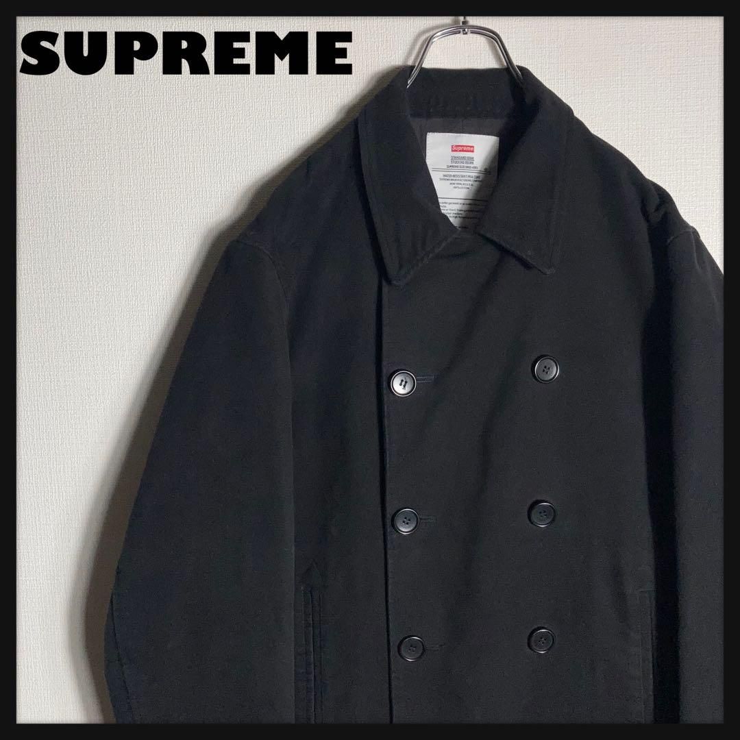 Supreme ピーコート M ブラック SUPREME ピーコート ダブルコート 黒 XL - メルカリ