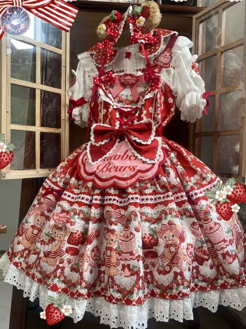 いちご柄ワンピース