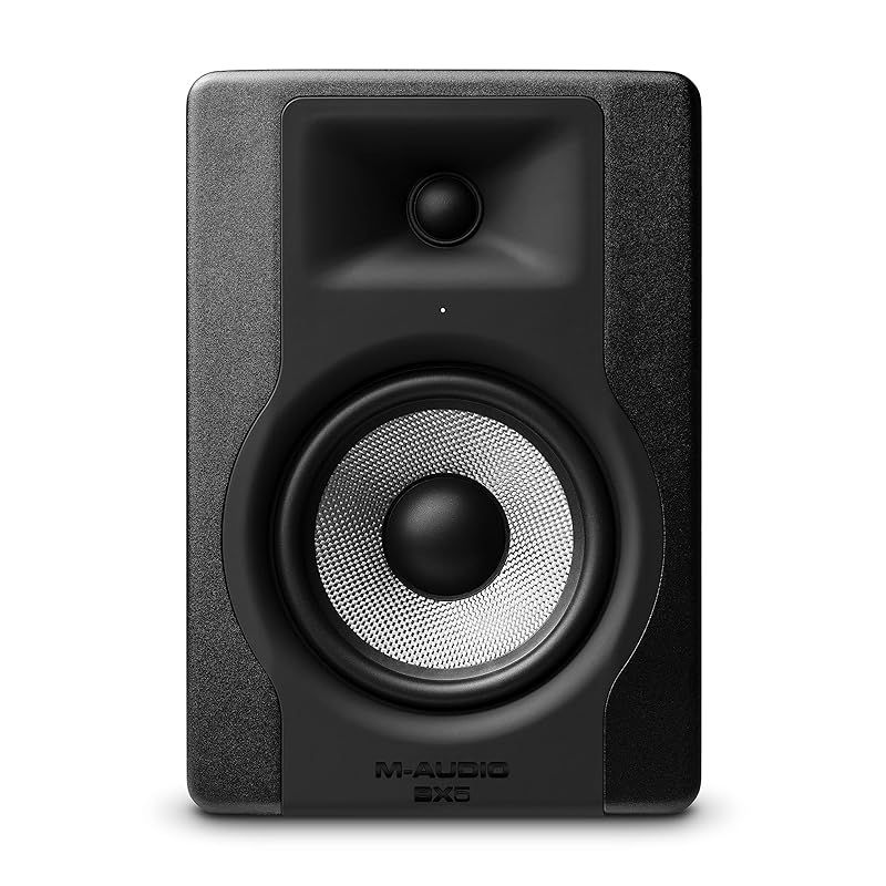 M-Audio スタジオモニタースピーカー 大型パワードアクティブスピーカー アンプ内蔵スピーカー 重低音 ハイレゾ DTM 音楽制作 XLR シングル 100W 5インチ BX5 D3 1