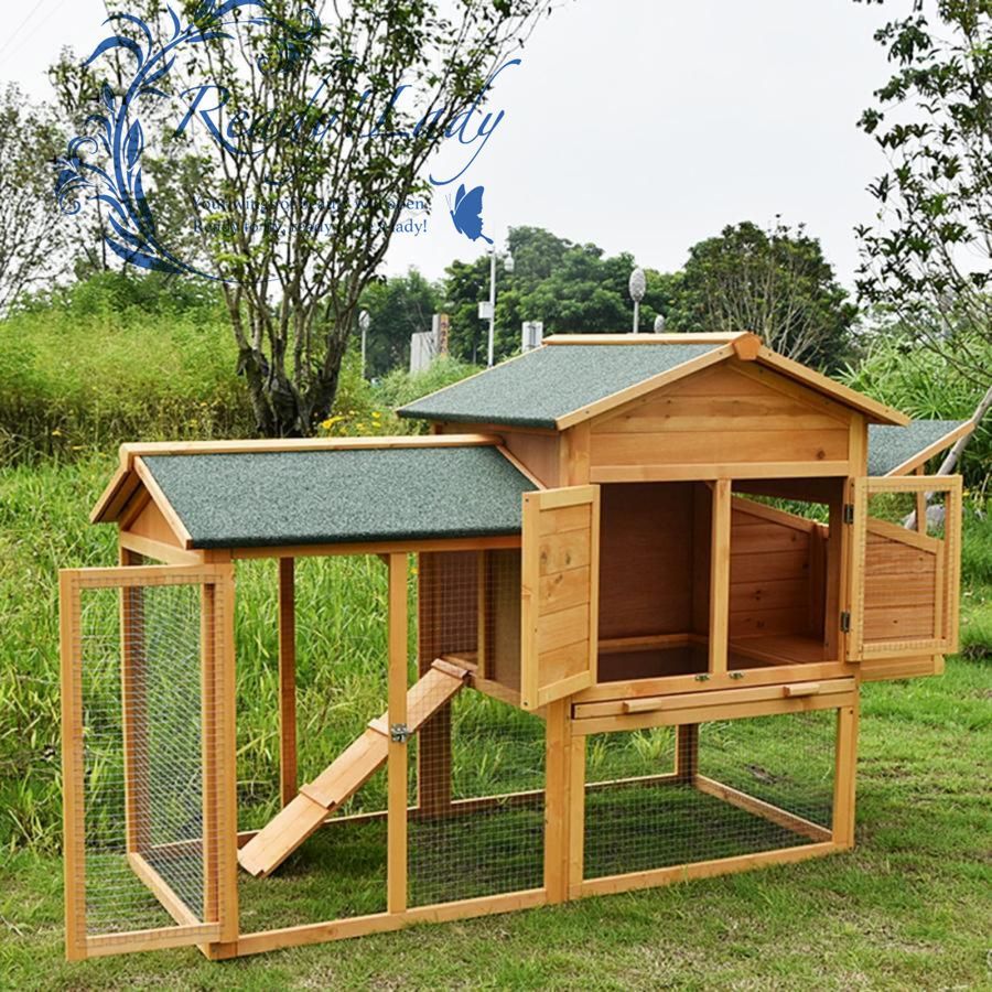 新品推薦☆屋外 木製 大型 鳥かご 鳥ケージ 鶏鶏小屋、ライト付き家禽ケージ、チキンケージ2階屋外木製 - メルカリ