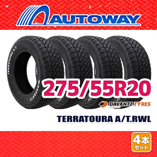 AUTOWAY 275|55R20 サマータイヤ DAVANTI TERRATOURA A|T.RWL 20インチ 4本セット 夏タイヤ オートウェイ