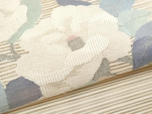 平和屋着物＊夏物 八寸名古屋帯 羅 草花文 正絹 逸品 DAAX5870cm 平和